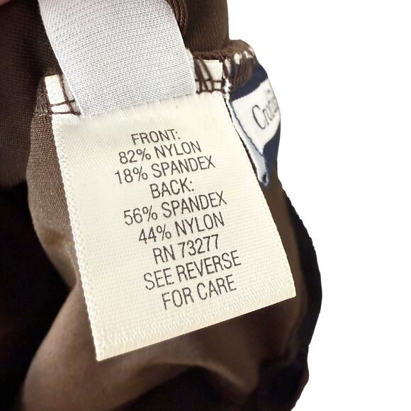 Croft & Barrow Body Sculptor Ruched One-Piece Swimsuit Size 12 Brown Slimming - Picture 8 of 12